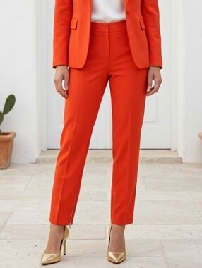 Worthington Cropped Ankle Pants in Vibrant Orange